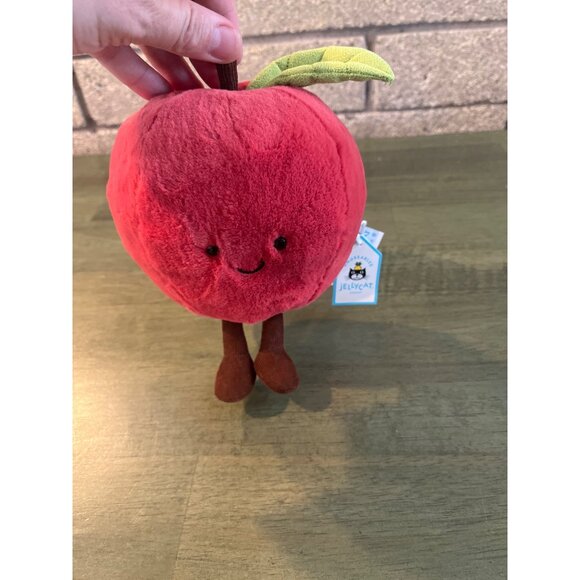 Amuseable Apple Plush Toy By Jellycat - Soft Red Plush With Cute Face & Dangly L - Picture 4 of 5